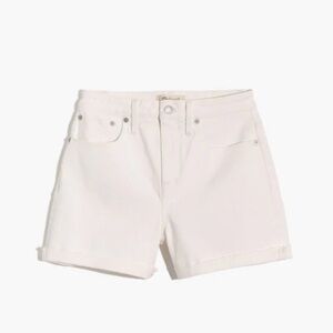 Curvy high-rise denim shorts